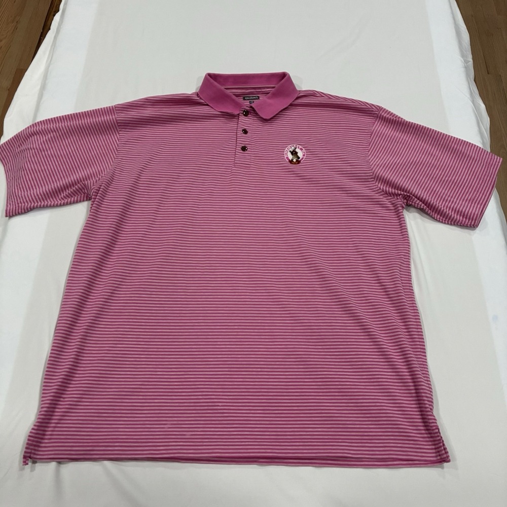 Pinehurst Mens Golf Polo Short Sleeve US Open 2005 Pinehurst No.‎ 2 Pink Stripes